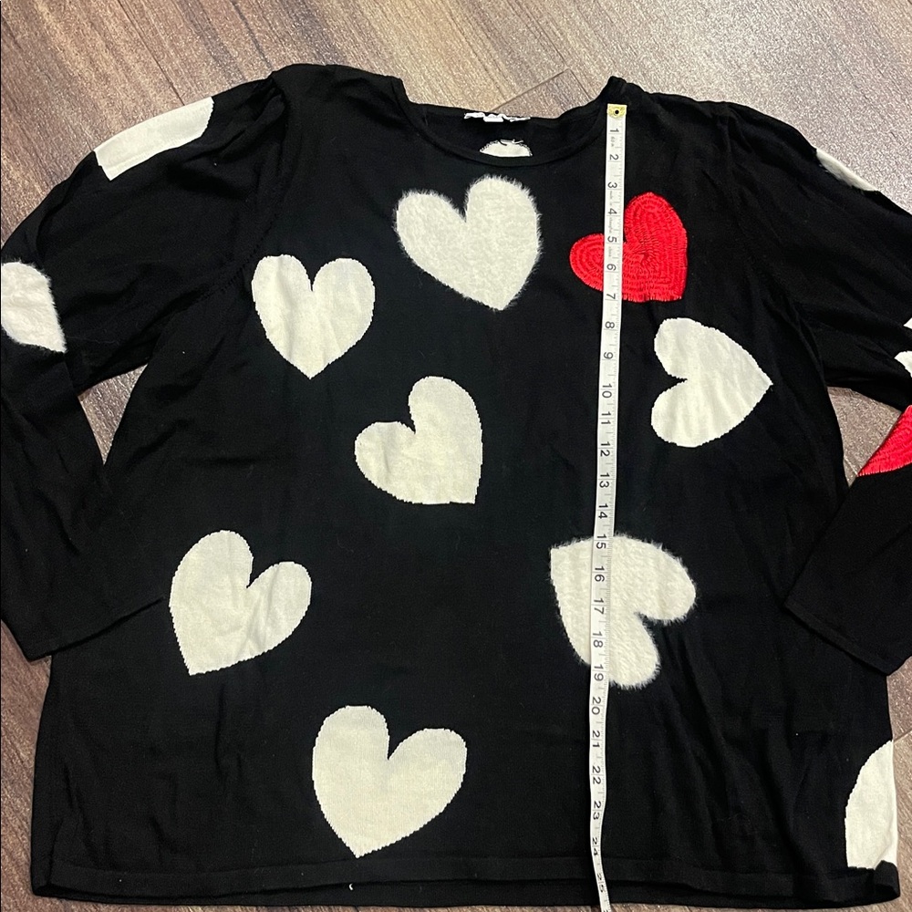 Chico's Multi Heart Pullover Sweater - image 3